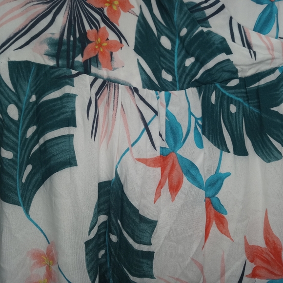 Gibson Latimer palm print maxi dress size xl - Picture 2 of 9